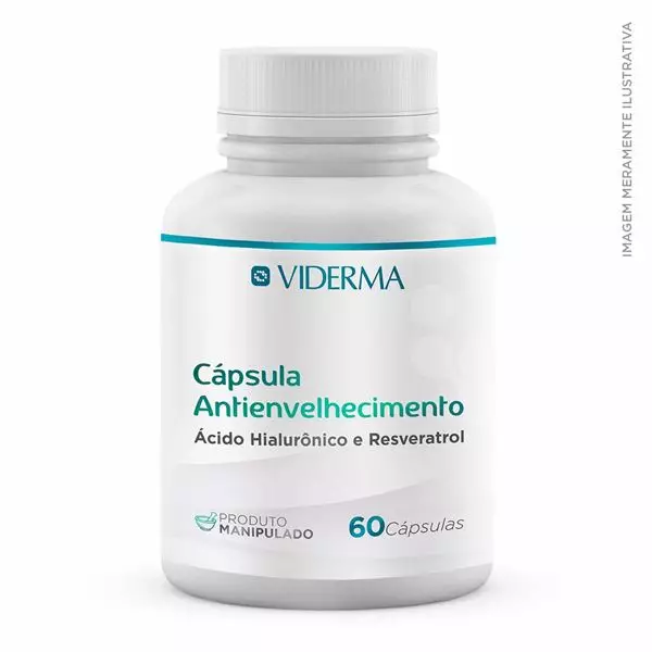 Cápsulas Antienvelhecimento (Ácido Hialurônico e Resveratrol)