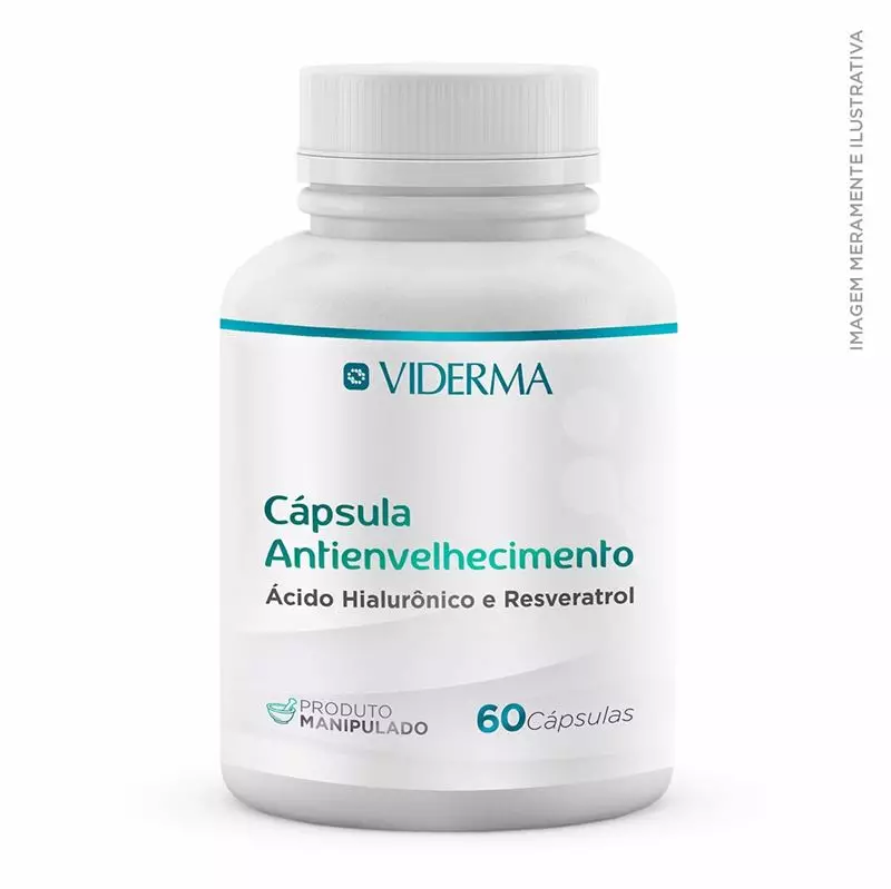Cápsulas Antienvelhecimento (Ácido Hialurônico e Resveratrol)