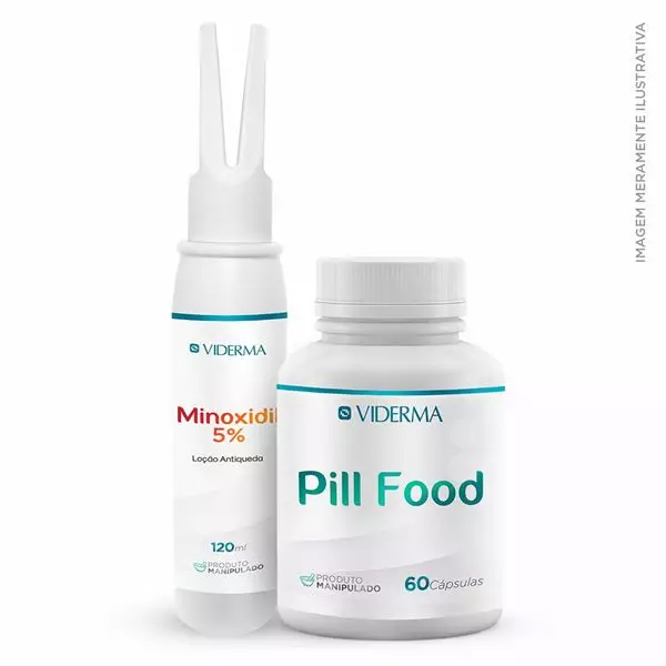 Kit Queda Stop (Capsulas de Pill Food + Loção Minoxidil 5% - Antiqueda) Kit Queda Stop (Capsulas de Pill Food + Loção Minoxidil 5% - Antiqueda)