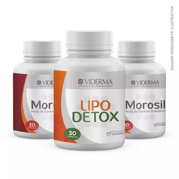 Kit Emagrecedor (2 potes de Morosil + 1 pote de Lipodetox em cápsulas) Kit Emagrecedor (2 potes de Morosil + 1 pote de Lipodetox em cápsulas)