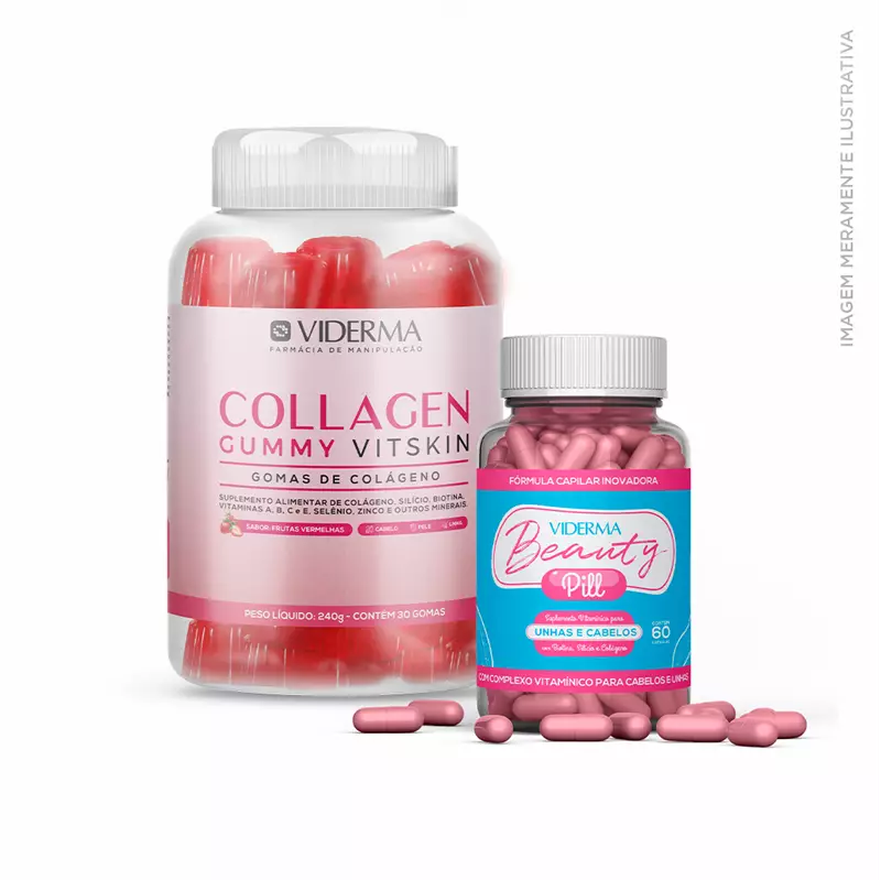 Kit Cabelos e Pele Radiantes (Cap Beauty Pill + Gummy Collagen Vit Skin )