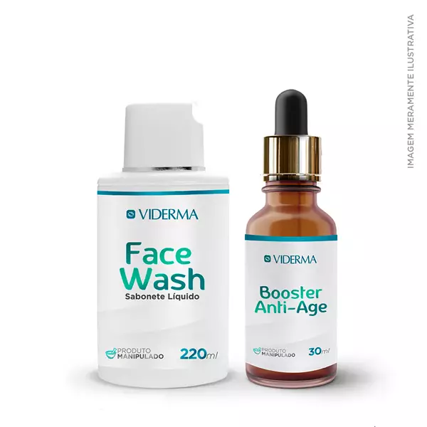 Kit Pele Jovem (Sabonete Face Wash + Booster Anti-Age)