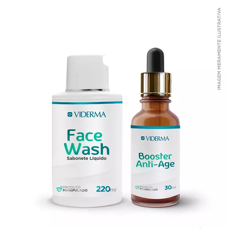 Kit Pele Jovem (Sabonete Face Wash + Booster Anti-Age)