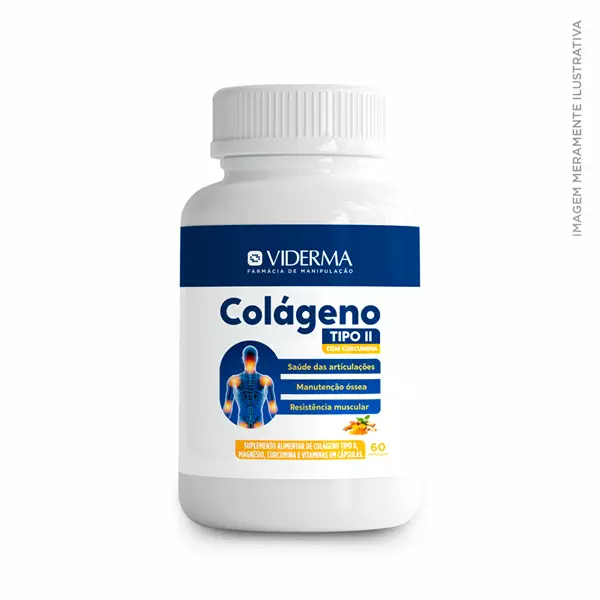 Cápsula Colágeno Tipo II + Magnésio + Curcumina +  Vit C/D