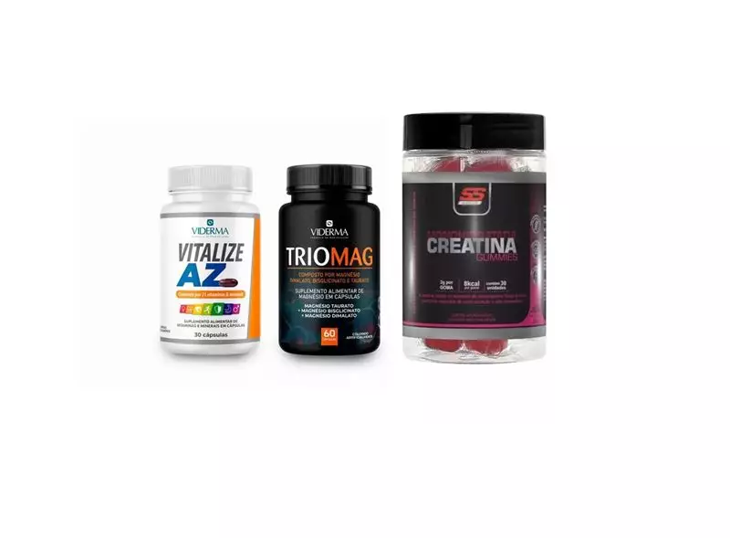 Kit Energia & Performance (Creatina goma + Triomag + Vitalize A/Z)
